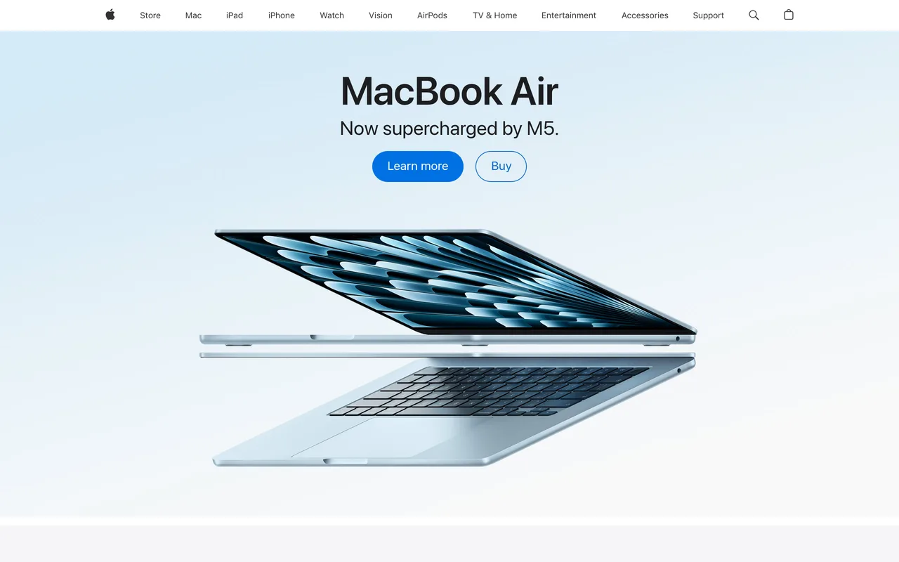 Apple Inc (AAPL) official company website — the underlying asset behind the AAPL HIP-3 perpetual on Hyperliquid