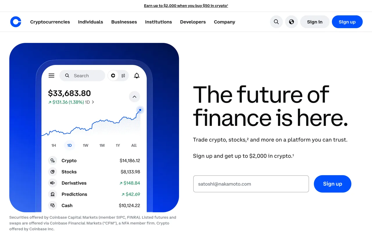 Coinbase Global (COIN) official company website — the underlying asset behind the COIN HIP-3 perpetual on Hyperliquid