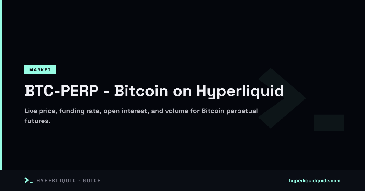 BTC Price & Trading - Bitcoin on Hyperliquid | Hyperliquid Guide