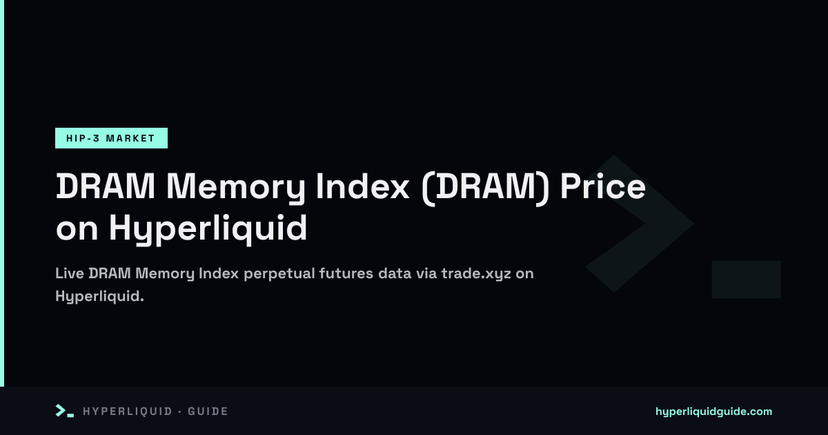 DRAM Memory Index (DRAM) Price on Hyperliquid: Live Chart & Perp Specs ...
