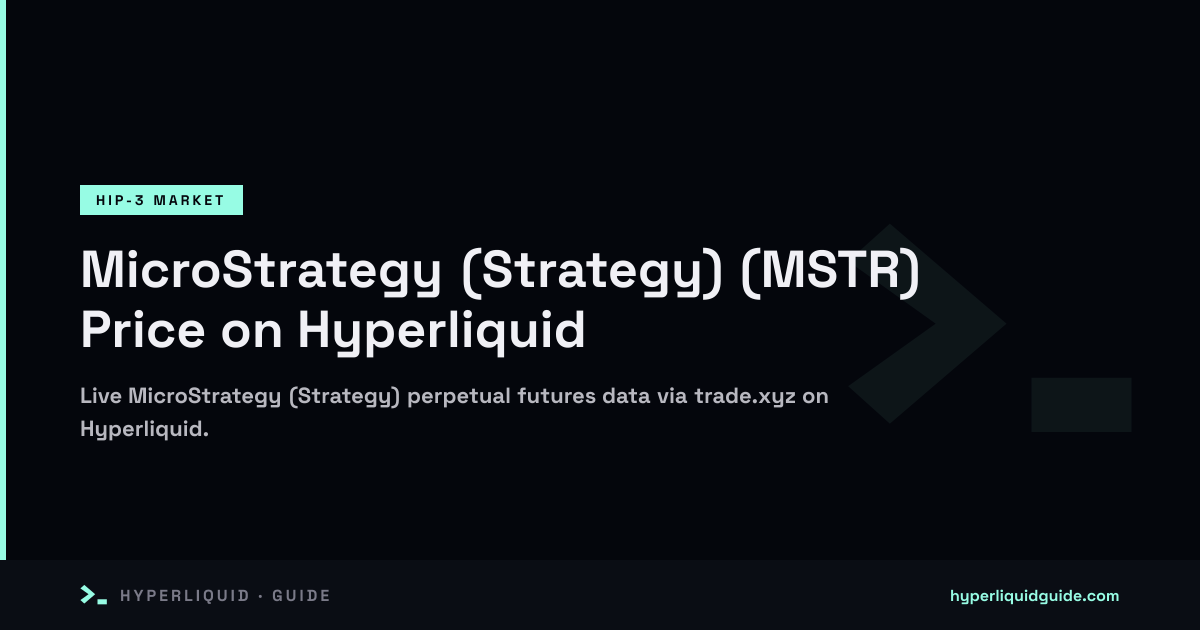 MicroStrategy (Strategy) (MSTR) on Hyperliquid: Live Price, Specs & How ...